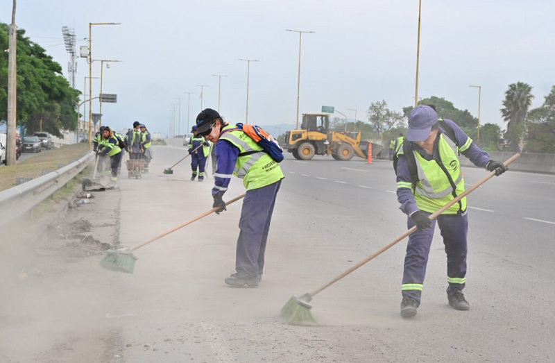 Este jueves realizarán tareas de limpieza sobre la avenida General Savio